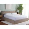SAFAVIEH Couture Collection – Martyna Ivory Boucle Upholstered King Bed with Curved Headboard, No Box Spring Needed (SFV6112A-K)(Light Brown/Natural)
