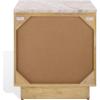 SAFAVIEH Couture Collection – Paxter Walnut & White Marble Top 2-Drawer Nightstand, Modern Storage Bedside Table, Fully Assembled (SFV9758A)(Natural/White)