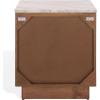 SAFAVIEH Couture Collection – Paxter Walnut & White Marble Top 2-Drawer Nightstand, Modern Storage Bedside Table, Fully Assembled (SFV9758A)(Walnut/White)