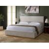 SAFAVIEH Couture Collection – Pippin Light Brown Velvet Upholstered Queen Bed with Headboard, No Box Spring Required (SFV5063B-Q)(Ivory/Natural)