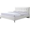 SAFAVIEH Couture Collection – Rexsie Dark Grey Upholstered Queen Bed, Tufted Headboard, Modern Design, No Box Spring Needed (SFV1802B-Q)(Ivory/Black)