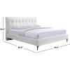SAFAVIEH Couture Collection – Rexsie Dark Grey Upholstered Queen Bed, Tufted Headboard, Modern Design, No Box Spring Needed (SFV1802B-Q)(Ivory/Black)