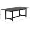 SAFAVIEH Couture Collection – Rhylee Walnut Brown Extendable Wood Dining Table, Rectangular Design, Seats up to 6 (SFV4217C)(Black)