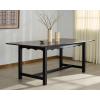 SAFAVIEH Couture Collection – Rhylee Walnut Brown Extendable Wood Dining Table, Rectangular Design, Seats up to 6 (SFV4217C)(Black)