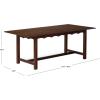 SAFAVIEH Couture Collection – Rhylee Walnut Brown Extendable Wood Dining Table, Rectangular Design, Seats up to 6 (SFV4217C)(Walnut)