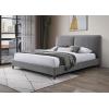SAFAVIEH Couture Collection – Sophianna Dark Grey Upholstered Platform Bed with Headboard, Queen Size, Modern Design (SFV1801B-Q)(Dark Grey/Walnut)