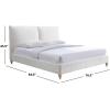 SAFAVIEH Couture Collection – Sophianna Dark Grey Upholstered Platform Bed with Headboard, Queen Size, Modern Design (SFV1801B-Q)(Ivory/Natural)