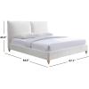 SAFAVIEH Couture Collection – Sophianna Dark Grey Upholstered Platform Bed with Headboard, Queen Size, Modern Design (SFV1801B-Q)(Ivory/Natural)