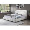 SAFAVIEH Couture Collection – Tillie Dark Grey Channel Tufted Queen Bed, Curved Headboard, No Box Spring Needed (SFV1800B-Q)(Ivory/Natural)