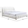 SAFAVIEH Couture Collection – Tillie Dark Grey Channel Tufted Queen Bed, Curved Headboard, No Box Spring Needed (SFV1800B-Q)(Ivory/Natural)
