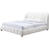 SAFAVIEH Couture Collection – Tillie Dark Grey Channel Tufted Queen Bed, Curved Headboard, No Box Spring Needed (SFV1800B-Q)(Ivory/Natural)