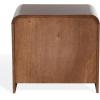 SAFAVIEH Couture Collection – Vitale Walnut Brown Reeded Wood Nightstand, 2 Drawers, Modern Accent Bedroom Side Table, Fully Assembled (SFV4259B)(Walnut)