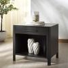 SAFAVIEH Couture Collection Abbiava Black 1-Drawer Nightstand (Fully Assembled)(Black)