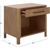 SAFAVIEH Couture Collection Abbiava Black 1-Drawer Nightstand (Fully Assembled)(Natural)