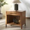 SAFAVIEH Couture Collection Abbiava Black 1-Drawer Nightstand (Fully Assembled)(Natural)