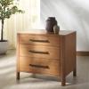 SAFAVIEH Couture Collection Abbiava Black 3-Drawer Nightstand (Fully Assembled)(Natural)