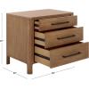 SAFAVIEH Couture Collection Abbiava Black 3-Drawer Nightstand (Fully Assembled)(Natural)