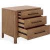 SAFAVIEH Couture Collection Abbiava Black 3-Drawer Nightstand (Fully Assembled)(Natural)