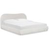 SAFAVIEH Couture Collection Beccarose Light Brown/Walnut Velvet Queen Size Bed(Beige/Natural)
