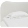 SAFAVIEH Couture Collection Beccarose Light Brown/Walnut Velvet Queen Size Bed(Ivory)