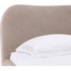 SAFAVIEH Couture Collection Beccarose Light Brown/Walnut Velvet Queen Size Bed(Light Brown)