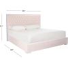 SAFAVIEH Couture Collection Chester Misty Rose Tufted Velvet King Size Bed