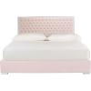 SAFAVIEH Couture Collection Chester Misty Rose Tufted Velvet King Size Bed