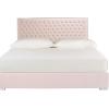 SAFAVIEH Couture Collection Chester Misty Rose Tufted Velvet King Size Bed