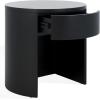 SAFAVIEH Couture Collection Daiya Black Round 1-Drawer Nightstand (Fully Assembled)(Black)