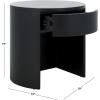 SAFAVIEH Couture Collection Daiya Black Round 1-Drawer Nightstand (Fully Assembled)(Black)