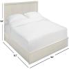 SAFAVIEH Couture Collection Deirdra Black Queen Bed, Ideal for Bedroom, Guest Room(White Washed – Q)