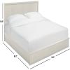 SAFAVIEH Couture Collection Deirdra Black Queen Bed, Ideal for Bedroom, Guest Room(White Washed – Q)