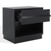 SAFAVIEH Couture Collection Deirdra Medium Oak 1-Drawer 1- Shelf Nightstand (Fully Assembled)(Black)