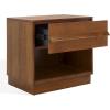 SAFAVIEH Couture Collection Deirdra Medium Oak 1-Drawer 1- Shelf Nightstand (Fully Assembled)(Medium Oak)