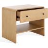 SAFAVIEH Couture Collection Haydriana Natural Brown 1-Drawer Nightstand (Fully Assembled)(Natural)