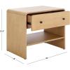 SAFAVIEH Couture Collection Haydriana Natural Brown 1-Drawer Nightstand (Fully Assembled)(Natural)