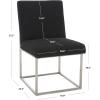SAFAVIEH Couture Collection Jenette Black Boucle/Silver Leg Dining Chair (Fully Assembled)(Black/Silver [Boucle])