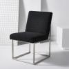 SAFAVIEH Couture Collection Jenette Black Boucle/Silver Leg Dining Chair (Fully Assembled)(Black/Silver [Boucle])