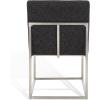 SAFAVIEH Couture Collection Jenette Black Boucle/Silver Leg Dining Chair (Fully Assembled)(Black/Silver [Linen])