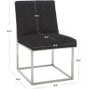 SAFAVIEH Couture Collection Jenette Black Boucle/Silver Leg Dining Chair (Fully Assembled)(Black/Silver [Linen])