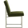 SAFAVIEH Couture Collection Jenette Black Boucle/Silver Leg Dining Chair (Fully Assembled)(Forest Green/Silver)