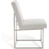 SAFAVIEH Couture Collection Jenette Black Boucle/Silver Leg Dining Chair (Fully Assembled)(Grey/Silver)