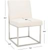 SAFAVIEH Couture Collection Jenette Black Boucle/Silver Leg Dining Chair (Fully Assembled)(Ivory/Silver)