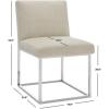 SAFAVIEH Couture Collection Jenette Black Boucle/Silver Leg Dining Chair (Fully Assembled)(Taupe / Silver)