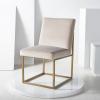 SAFAVIEH Couture Collection Jenette Black Boucle/Silver Leg Dining Chair (Fully Assembled)(Taupe/Gold)