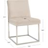 SAFAVIEH Couture Collection Jenette Black Boucle/Silver Leg Dining Chair (Fully Assembled)(Taupe/Silver)