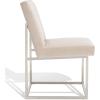 SAFAVIEH Couture Collection Jenette Black Boucle/Silver Leg Dining Chair (Fully Assembled)(Taupe/Silver)