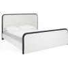 SAFAVIEH Couture Collection Karolina Ivory/Black Boucle Queen Size Bed(Ivory/Black)