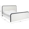 SAFAVIEH Couture Collection Karolina Ivory/Black Boucle Queen Size Bed(Ivory/Black)