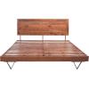 SAFAVIEH Couture Collection Madyson Light Walnut/Black Hairpin Leg Queen Size Bed